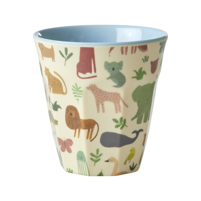 Beker Middelgroot - Blauw - Sweet Jungle Print