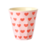 Beker Middelgroot - Zacht roze - Sweet Hearts Print