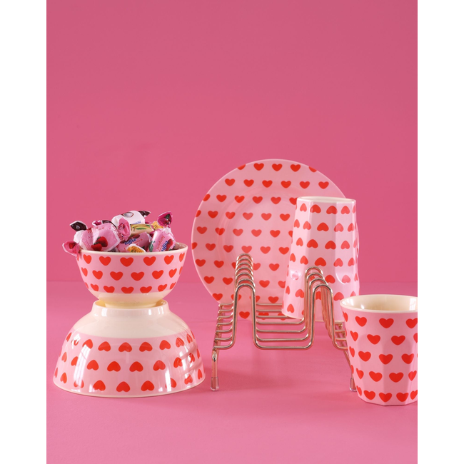 Beker Middelgroot - Zacht roze - Sweet Hearts Print