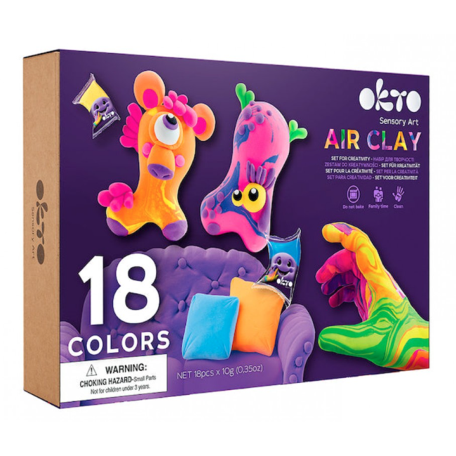 Okto 18 colors Set with air clay