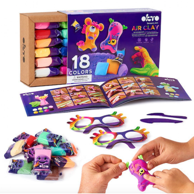Okto 18 colors Set with air clay