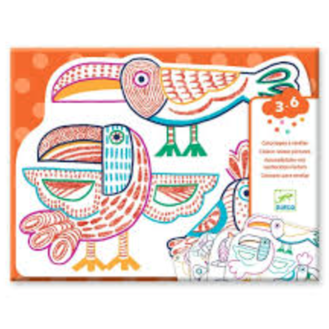 dj00066 kleurplaten Wilde dierenfamilies