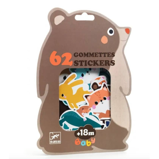Djeco dj00055 Grote stickers Bosdieren