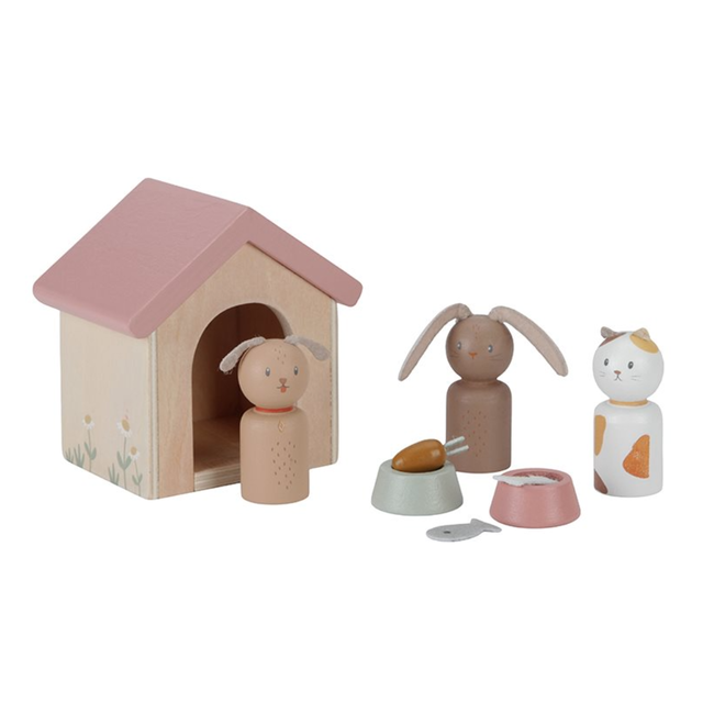 Little Dutch Aanvulset Poppenhuis Huisdieren