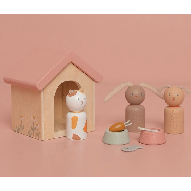 Little Dutch Aanvulset Poppenhuis Huisdieren