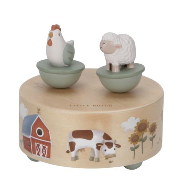 Little Dutch houten muziekdoosje Little Farm