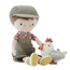 Little Dutch Little Dutch knuffelpop boer Jim met kip 35cm