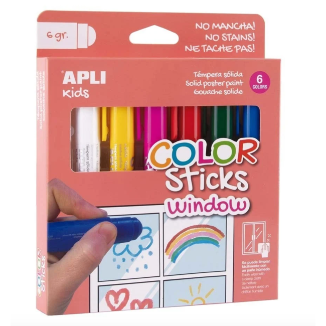 Apli - Color stick voor raam 6 kleuren