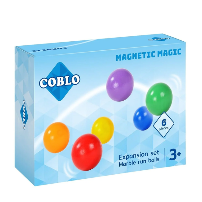 Coblo | Knikkerbaan ballen | 6 stuks