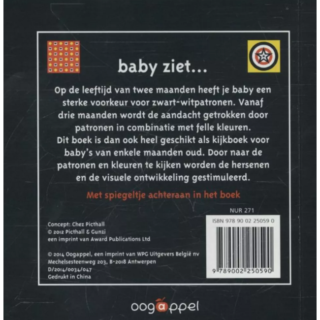 Baby ziet: Kijkboek met spiegeltje - 0-6 mnd