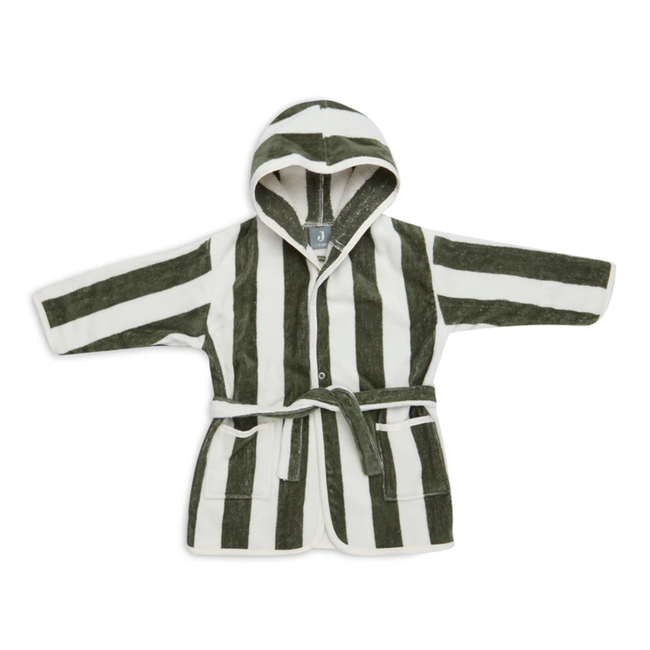 Jollein badjas 3-4 jaar Stripe Terry Olive green