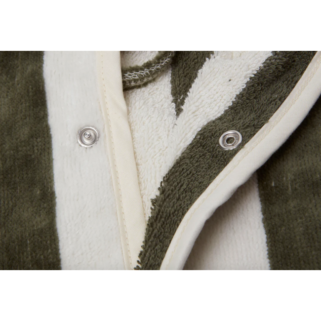Jollein badjas 3-4 jaar Stripe Terry Olive green