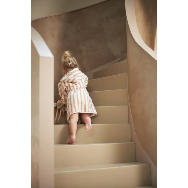 Jollein badjas 3-4 jaar Stripe Terry Wild rose