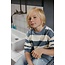 Levv Levv sweater Simon aop taupe stripe