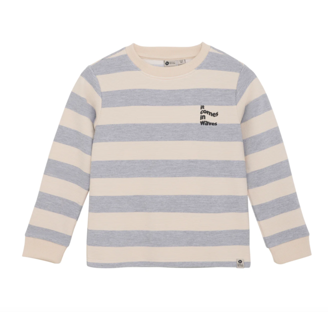 Daily7 Daily 7 shirt ls big stripe medium grey melange