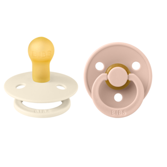 Bibs Bibs speen latex 2 pack maat 1 Ivory/blush