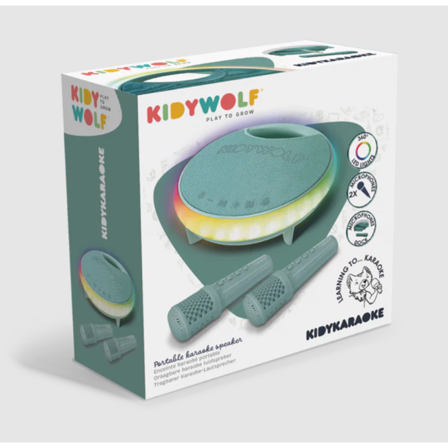 Kidywolf Kidykaraoke luidspreker met 2 microfoons