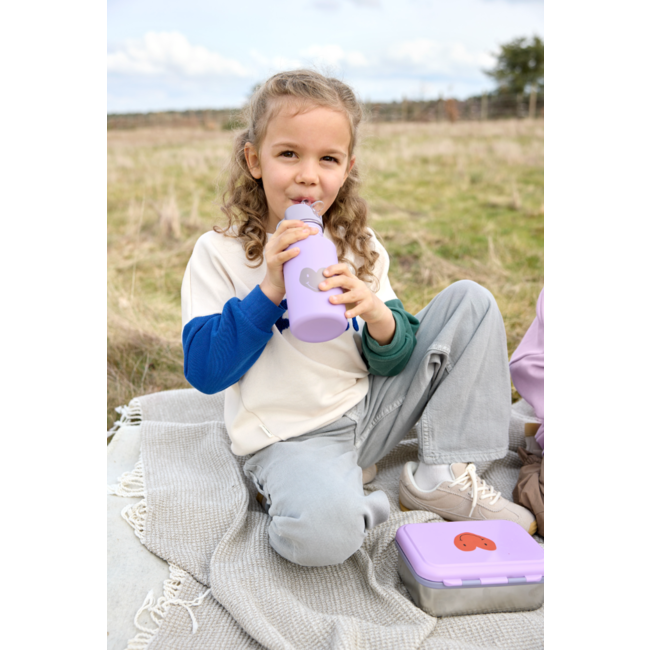 Lassig Drinkfles stainless steel Little gang Heart lilac