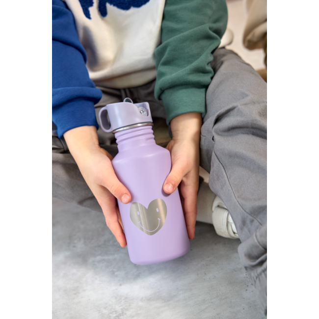 Lassig Drinkfles stainless steel Little gang Heart lilac