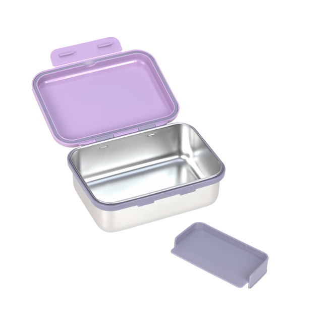 Lassig Lunchbox stainless steel Little gang Heart lilac