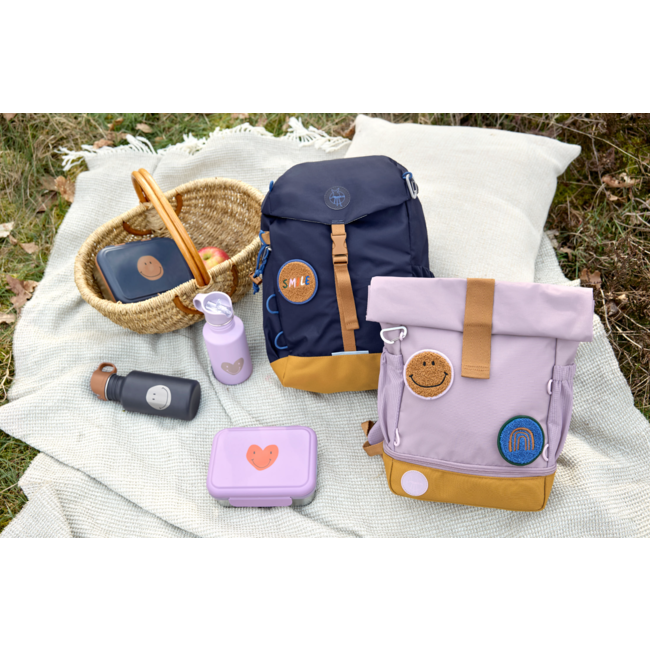 Lassig Lunchbox stainless steel Little gang Heart lilac