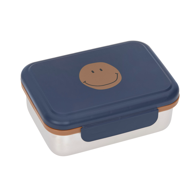 Lassig Lunchbox stainless steel Little gang Smile Navy