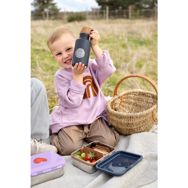 Lassig Lunchbox stainless steel Little gang Smile Navy