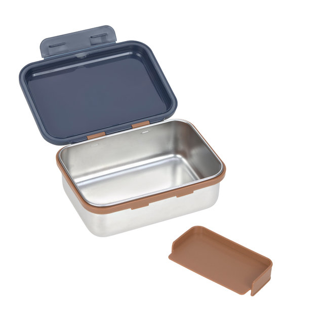 Lassig Lunchbox stainless steel Little gang Smile Navy
