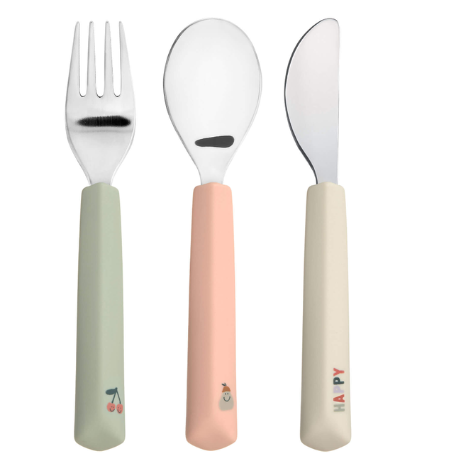 Lassig Siliconen bestek Happy Fruits Cherry