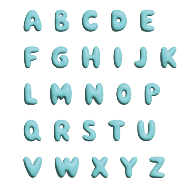 The Gift Label Wall letter blue