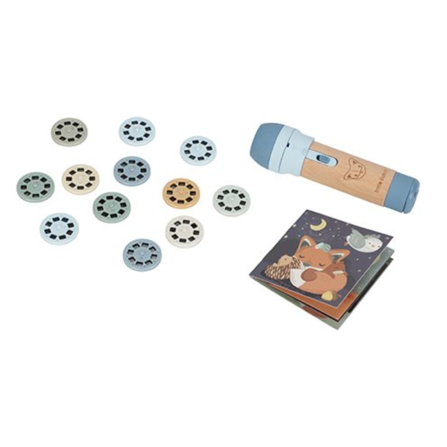 Little Dutch Verhalen projector zaklamp Blauw