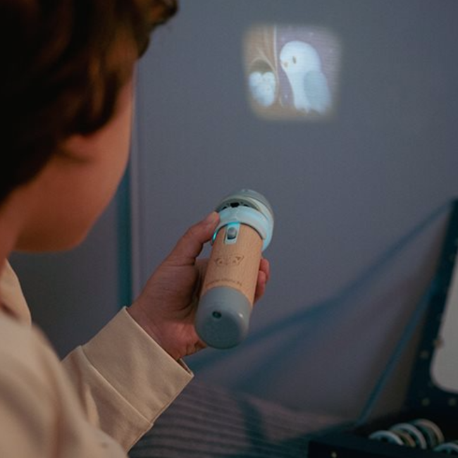 Little Dutch Verhalen projector zaklamp Blauw