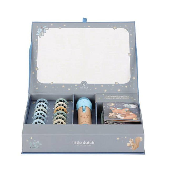 Little Dutch Verhalen projector zaklamp Blauw