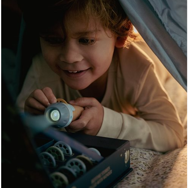 Little Dutch Verhalen projector zaklamp Blauw