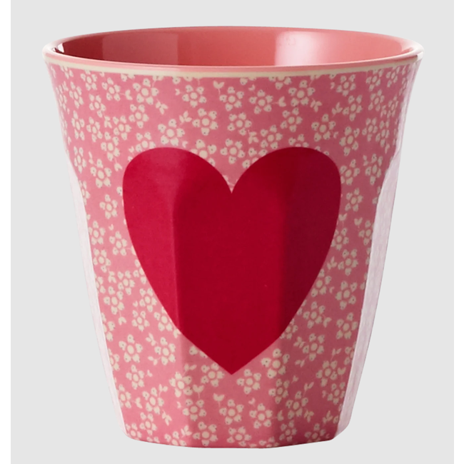 Beker Middelgroot - Pink - Heart Print