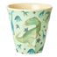 Rice Rice Beker Middelgroot - Sage Green - Dino Print