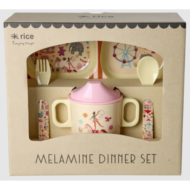 Baby eetset - Roze - Fun Fair - Geschenkdoos