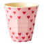Rice Rice Beker Small - Pink - Funky Prints - 6-pack