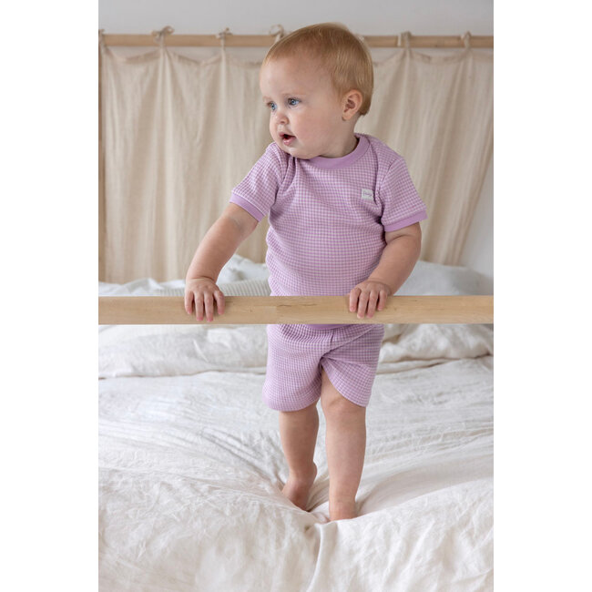 Feetje Shortama wafel - Summer Special lila