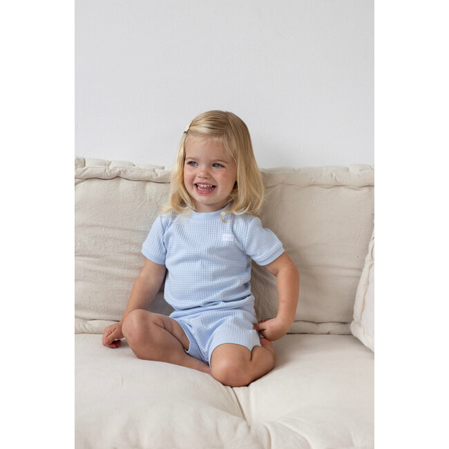 Feetje Shortama wafel - Summer Special babyblue