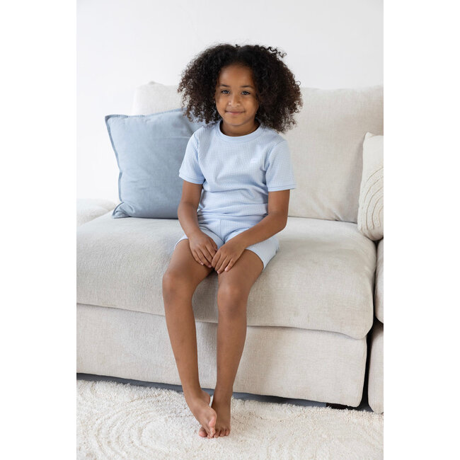 Feetje Shortama wafel - Summer Special babyblue