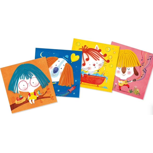 dj09890 Knutselset klei krullend en stijl haar