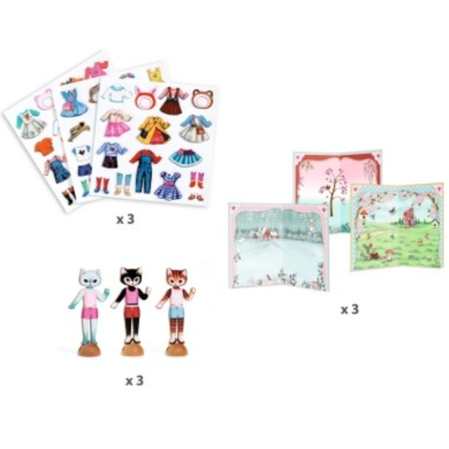 dj09859 Knutselset aankleden Poezen