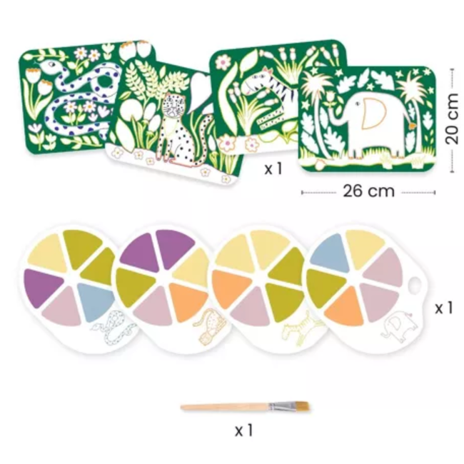 dj09132 Verfset met palet Wild ones