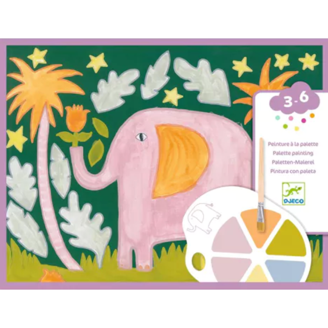 Djeco dj09132 Verfset met palet Wild ones