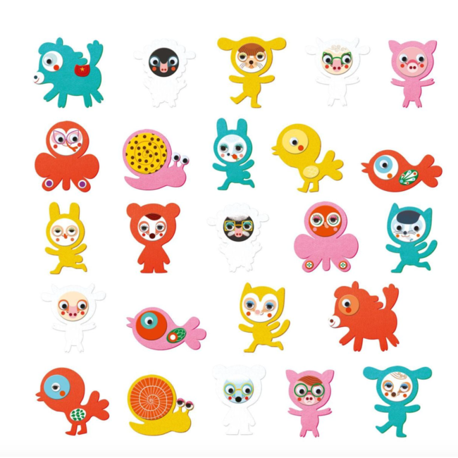 dj09050 Knutselset stickers Dieren