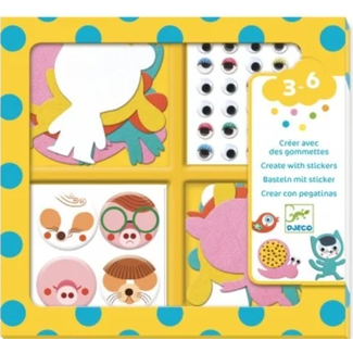 Djeco dj09050 Knutselset stickers Dieren