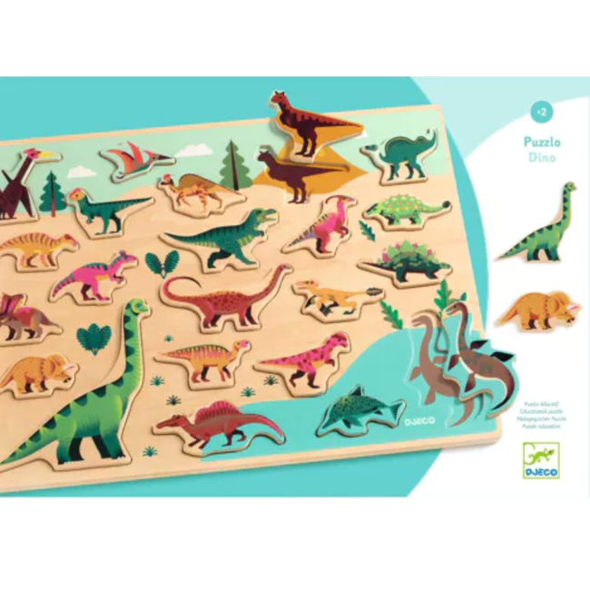 Djeco dj01832 Puzzel Dino 22stukjes