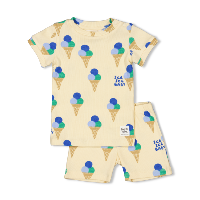 Feetje shortama Gino Gelato - Premium Summerwear geel/blauw