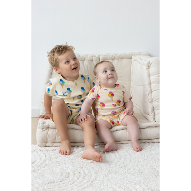 Feetje shortama Gino Gelato - Premium Summerwear geel/blauw